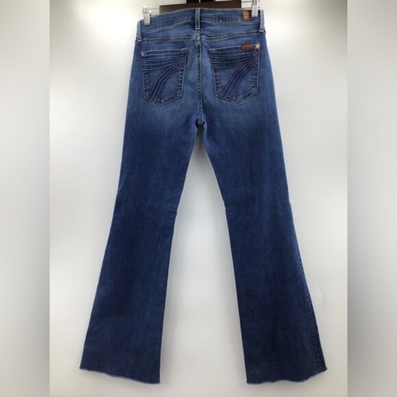 7 For All Mankind Dojo Dark Wash Denim Stretch Jeans - Picture 2 of 15